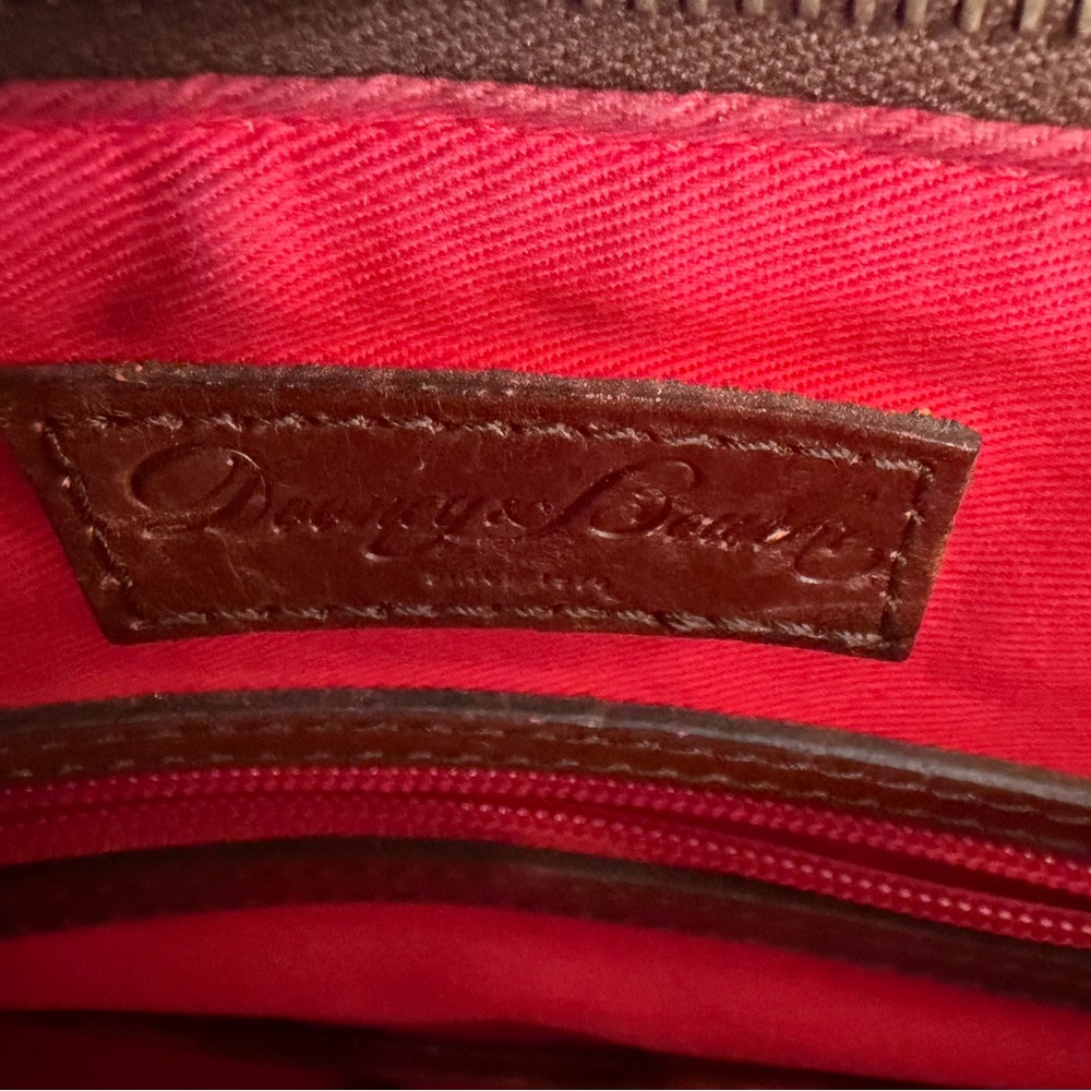 SOLD Dooney & Bourke Tiger Brown Leather Duffel Bag - Picture 14 of 16